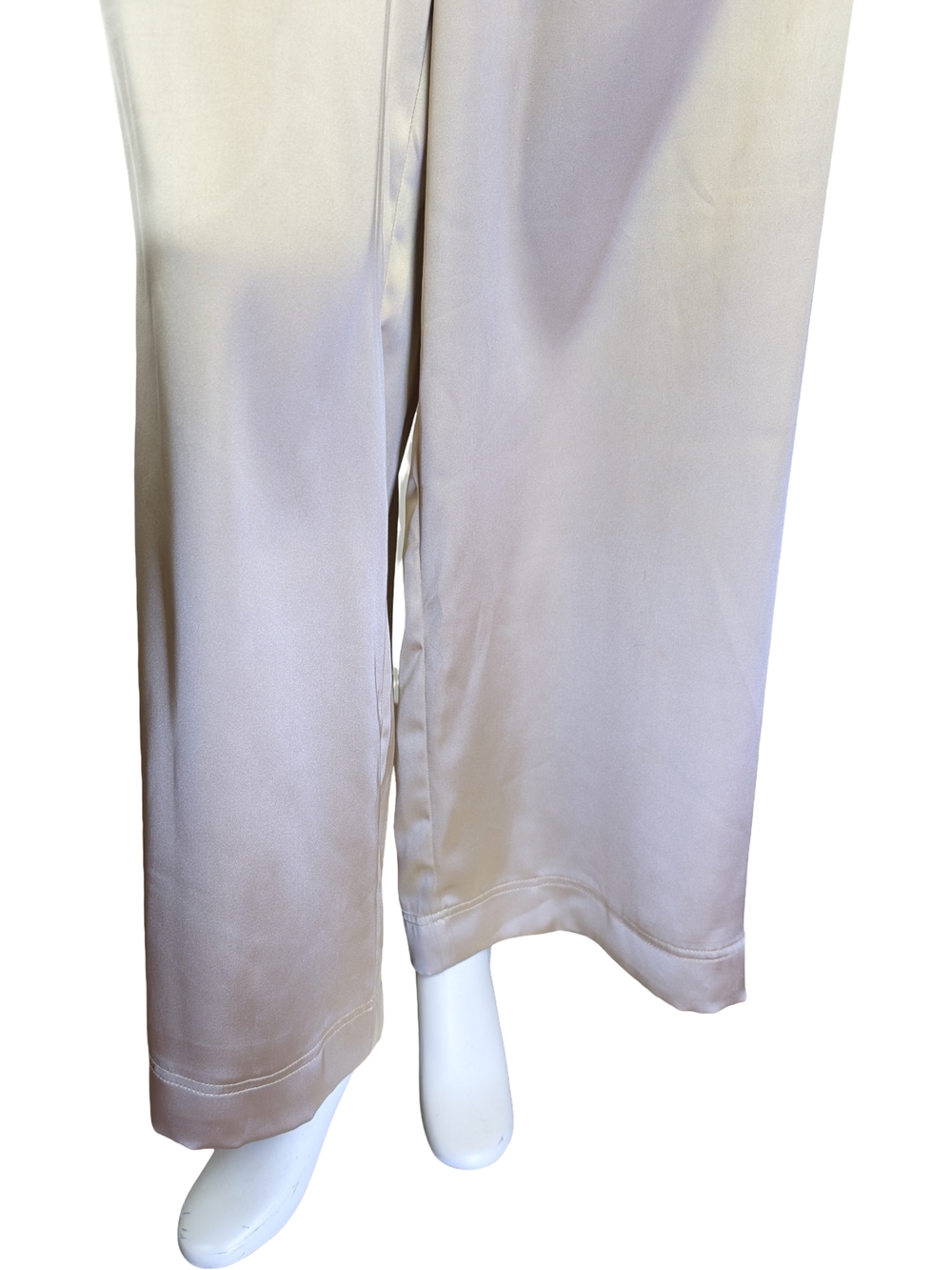 House of Harlow 1960 Champagne Satin Wide Leg Palazzo Pants Size Small - Picture 8 of 13